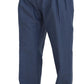 Dolce & Gabbana Elegant Blue Linen-Cotton Blend Trousers