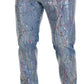 Dolce & Gabbana Exquisite Color Splash Denim Pants