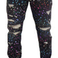 Dolce & Gabbana Elegant Multicolor Printed Denim Pants