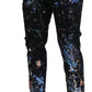 Dolce & Gabbana Exquisite Color Splash Print Denim Pants