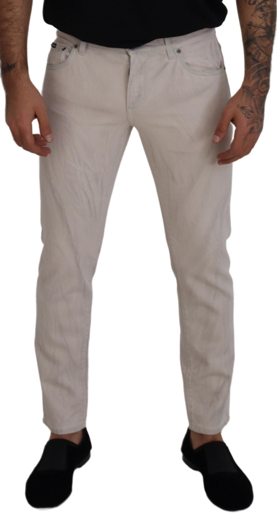 Dolce & Gabbana Chic Off White Denim Pants