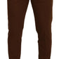 Dolce & Gabbana Elegant Brown Virgin Wool Pants - Italian Crafted