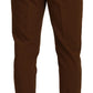 Dolce & Gabbana Elegant Brown Virgin Wool Pants - Italian Crafted