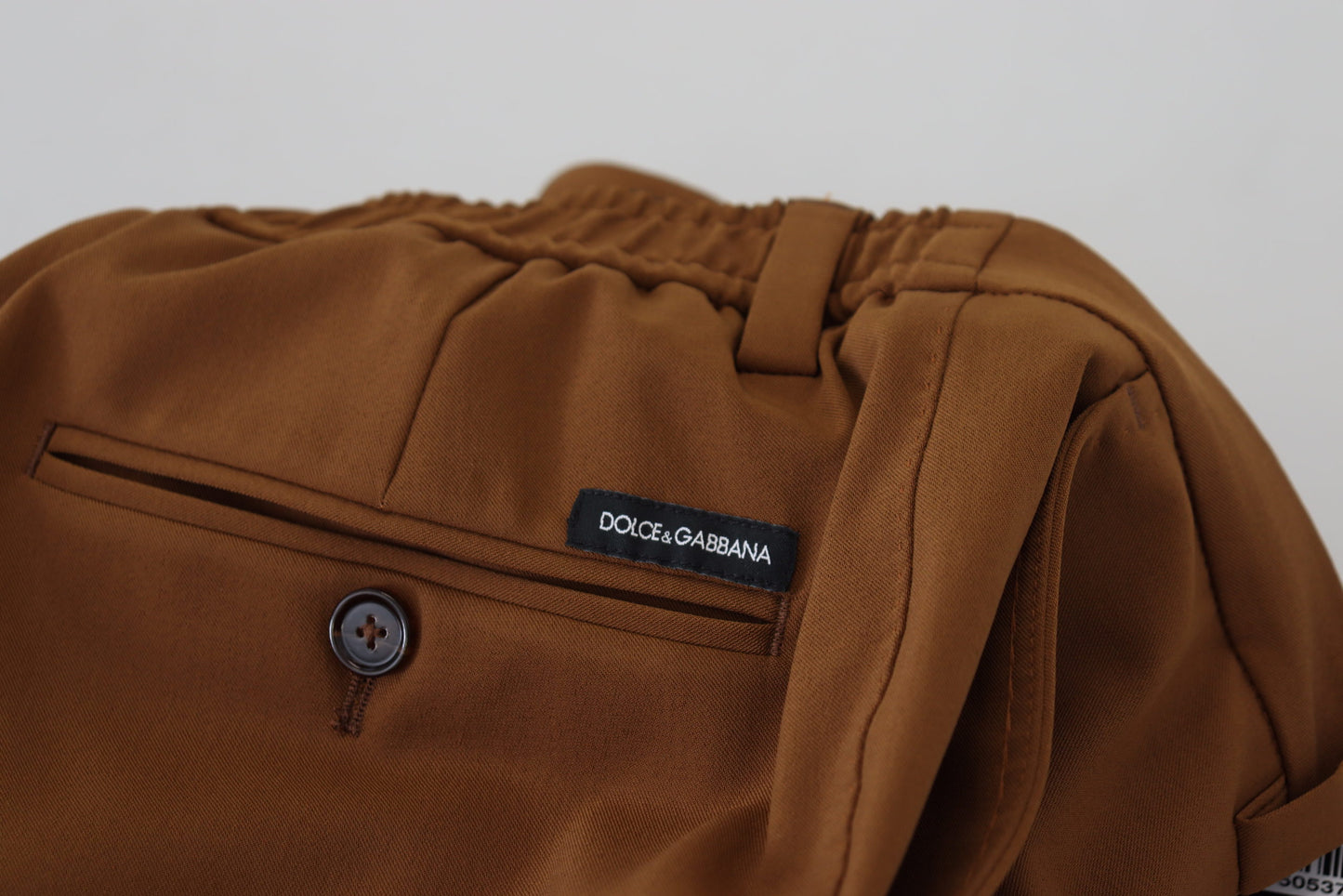 Dolce & Gabbana Elegant Brown Virgin Wool Pants - Italian Crafted