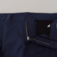 Dolce & Gabbana Elegant Blue Cotton Silk Pants