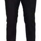 Dolce & Gabbana Elegant Dark Grey Wool Silk Pants