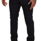 Dolce & Gabbana Elegant Dark Grey Wool Silk Pants