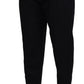 Dolce & Gabbana Sleek Black Italian Designer Pants with Side Buckle