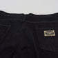 Dolce & Gabbana Elegant Black Washed Denim Pants Luxe Cotton