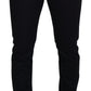 Dolce & Gabbana Elegant Black Silk Blend Denim Pants