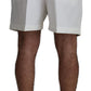 Dolce & Gabbana Chic White Cotton Blend Designer Shorts