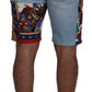 Dolce & Gabbana Multicolor Cotton Designer Shorts for Men