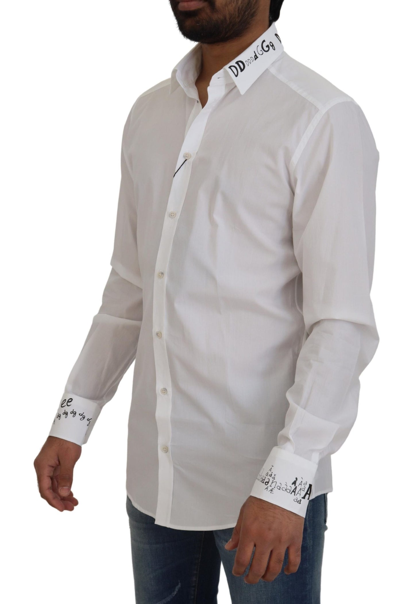 Dolce & Gabbana Elegant White Cotton Dress Shirt