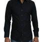 Dolce & Gabbana Elegant Black Slim Fit Cotton Shirt