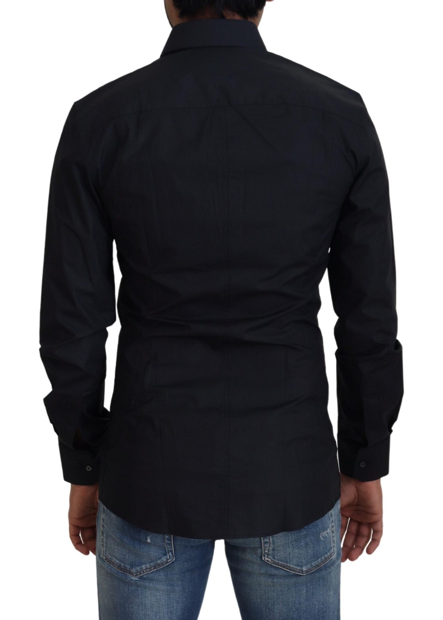 Dolce & Gabbana Elegant Black Slim Fit Cotton Shirt