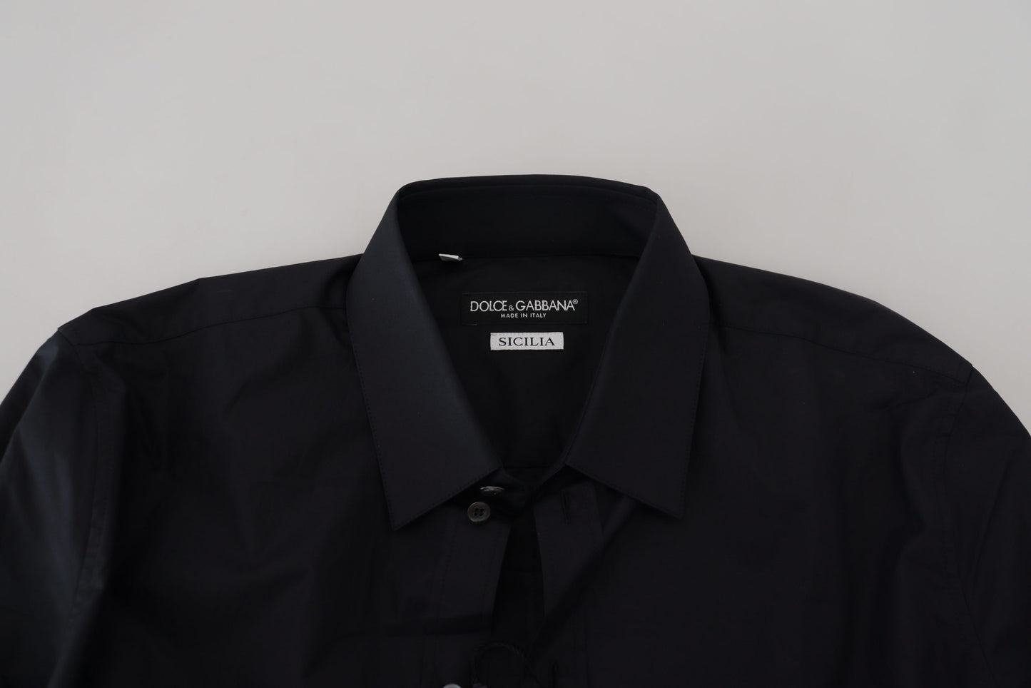 Dolce & Gabbana Elegant Black Slim Fit Cotton Shirt