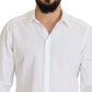 Dolce & Gabbana Elegance Reimagined White Cotton Dress Shirt