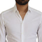 Dolce & Gabbana Elegant White Cotton Dress Shirt Slim Fit