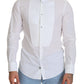 Dolce & Gabbana Elegant White Cotton Poplin Slim Fit Shirt