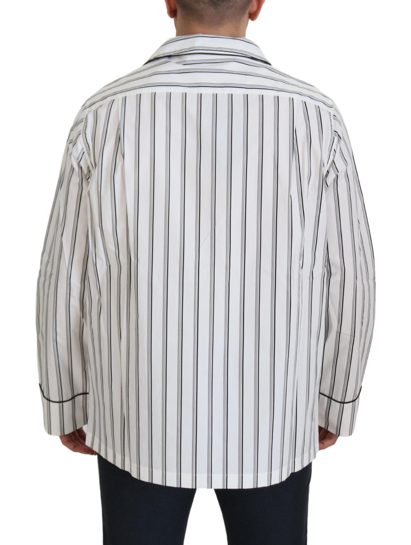 Dolce & Gabbana Elegant Striped Cotton Nightshirt