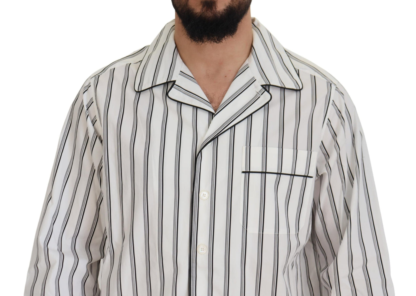 Dolce & Gabbana Elegant Striped Cotton Nightshirt