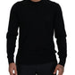 Dolce & Gabbana Elegant Black Virgin Wool Pullover Sweater