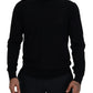 Dolce & Gabbana Elegant Black Virgin Wool Pullover Sweater