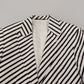 Dolce & Gabbana Elegant White Striped Single Breasted Blazer