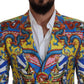 Dolce & Gabbana Elegant Silk Double-Breasted Dragon Blazer