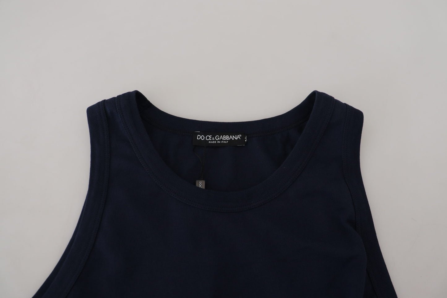 Dolce & Gabbana Elegant Blue Cotton Tank Top