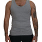 Dolce & Gabbana Sleek Sleeveless Grey Cotton Tank Top