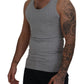 Dolce & Gabbana Sleek Sleeveless Grey Cotton Tank Top