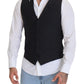 Dolce & Gabbana Elegant Black Single Breasted Dress Vest