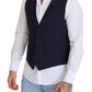 Dolce & Gabbana Elegant Dark Blue Formal Dress Vest