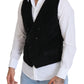 Dolce & Gabbana Elegant Black Double Breasted Dress Vest