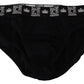 Dolce & Gabbana Elegant Black Designer Briefs with Logo Waistband