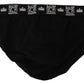 Dolce & Gabbana Elegant Black Designer Briefs with Logo Waistband