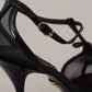 Dolce & Gabbana Elegant Black Stiletto Heeled Sandals