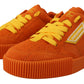 Dolce & Gabbana Orange Leather P.j. Tucker Sneakers Shoes