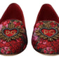 Dolce & Gabbana Multicolor Leather and Fabric Flats with Sacred Heart Patch