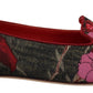 Dolce & Gabbana Multicolor Leather and Fabric Flats with Sacred Heart Patch