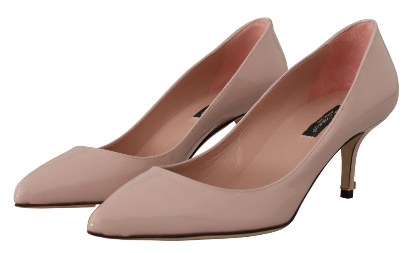 Dolce & Gabbana Elegant Patent Leather Heels in Pink