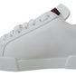 Dolce & Gabbana Chic White Portofino Leather Sneakers