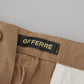 GF Ferre Elegant Brown Straight Fit Chinos