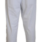 John Galliano White Cotton Logo Loose Men Pants