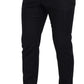 Dolce & Gabbana Elegant Black Striped Wool Blend Trousers