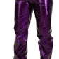 Dolce & Gabbana Elegant Shining Purple Straight Fit Pants