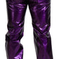 Dolce & Gabbana Elegant Shining Purple Straight Fit Pants