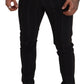 Dolce & Gabbana Elegant Black Striped Chino Pants