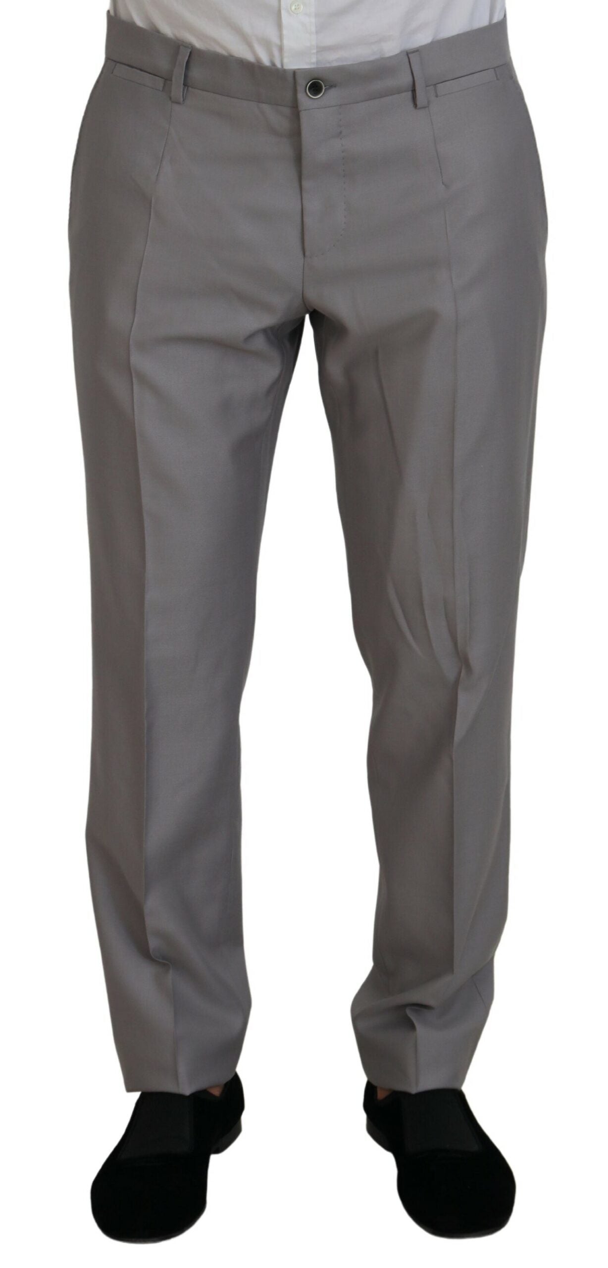 Dolce & Gabbana Elegant Silver Slim Fit Three-Piece Suit